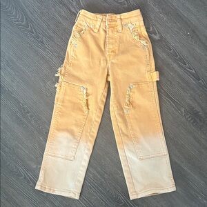 Fashion Nova Kids Light Orange Cargo Jeans